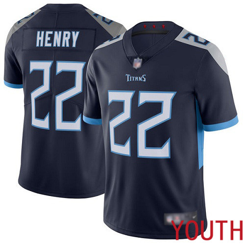 Tennessee Titans Limited Navy Blue Youth Derrick Henry Home Jersey NFL Football 22 Vapor Untouchable